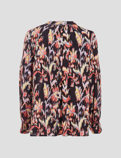 Blouse manches longues noir femme