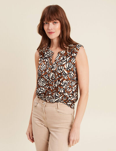 Débardeur sans manches marron femme