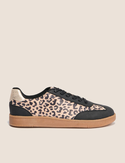 Baskets semelle contrastante beige femme