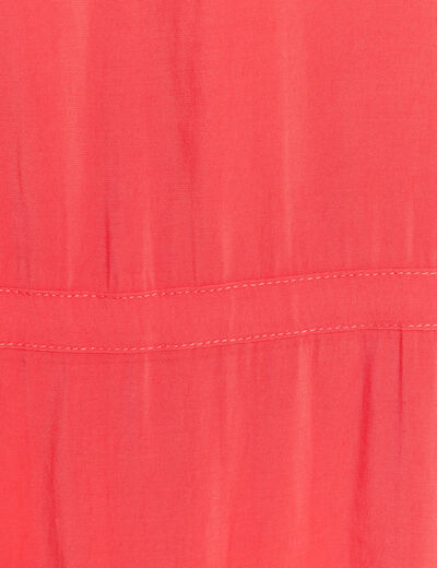 Robe droite courte avec lien rouge femme