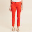 Pantalon ajusté 7/8ème orange foncé femme