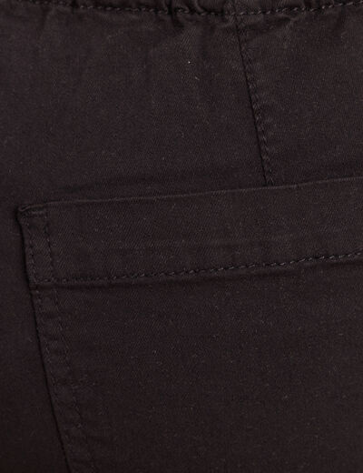 Pantalon coupe mom 7/8&egrave;me noir femme