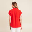 Blouse manches courtes rouge femme