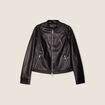 Blouson simili cuir noir femme