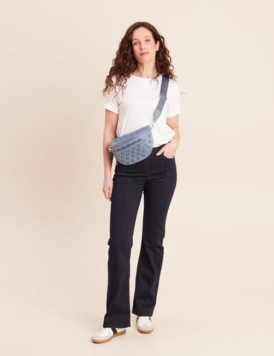 Pantalon magique L'Unique coupe bootcut bleu fonc&eacute; femme