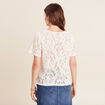 T-shirt manches courtes ecru femme
