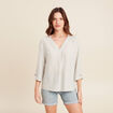 blouse fluide manches 3/4 vert femme