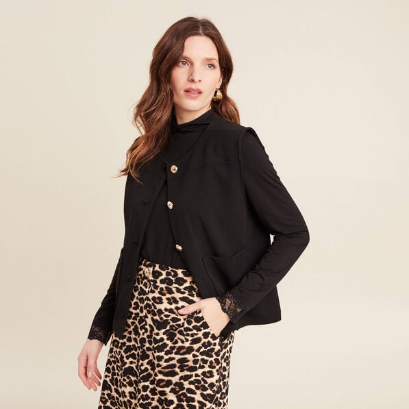 gilet sans manches noir femme Gilet sans manches noir femme