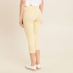 Pantacourt droit taille standard jaune clair femme
