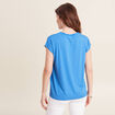 T-shirt manches courtes bleu femme