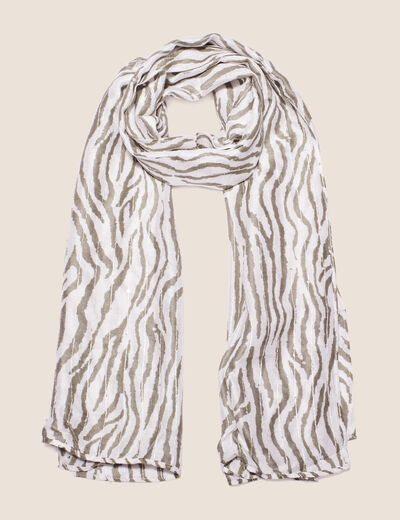 Foulard avec sequins vert clair femme