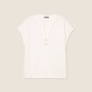 T-shirt manches courtes ecru femme