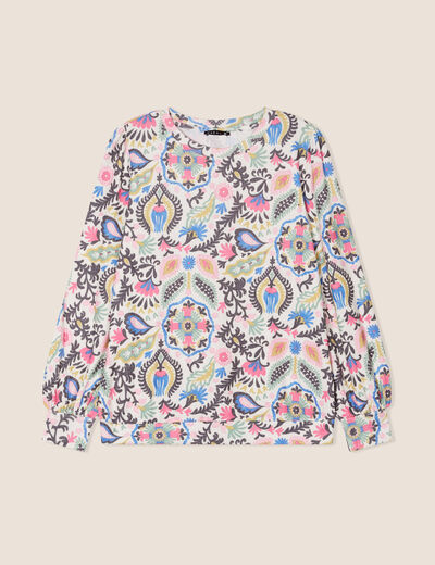 T-shirt manches longues rose femme