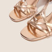 Sandales &agrave; talon rose clair femme
