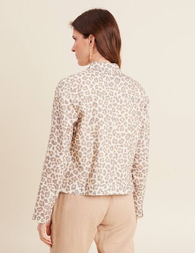 Veste boutonnée blanc femme