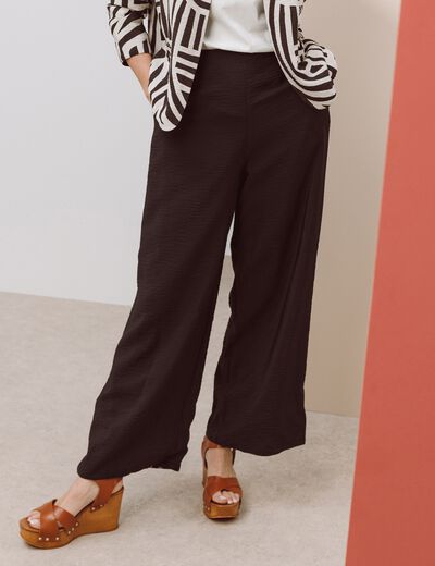 Pantalon magique Le R&eacute;versible large noir femme