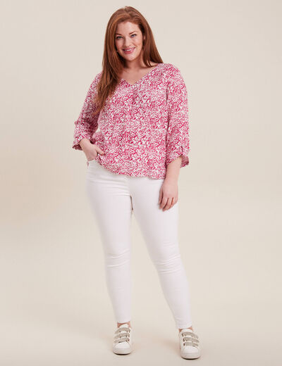 Pantalon magique Le L&eacute;ger coupe ajust&eacute;e blanc femme