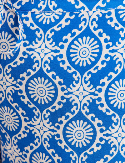 Pantalon flou bleu femme