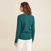 Pull manches longues vert fonc&eacute; femme