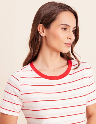 T-shirt manches courtes rose femme
