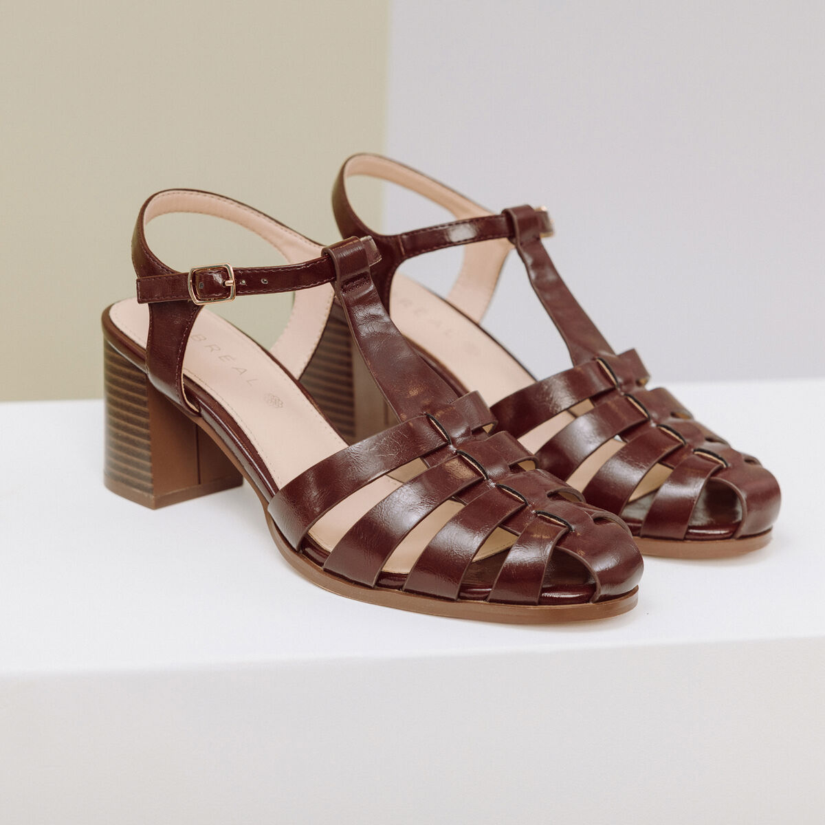 Sandales prune femme