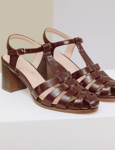 Sandales prune femme