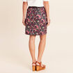 Jupe droite r&eacute;versible multicolore femme
