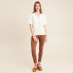 T-shirt manches courtes ecru femme