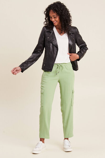 Veste esprit motard zippée noir femme