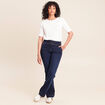 Jean bootcut taille haute denim brut femme