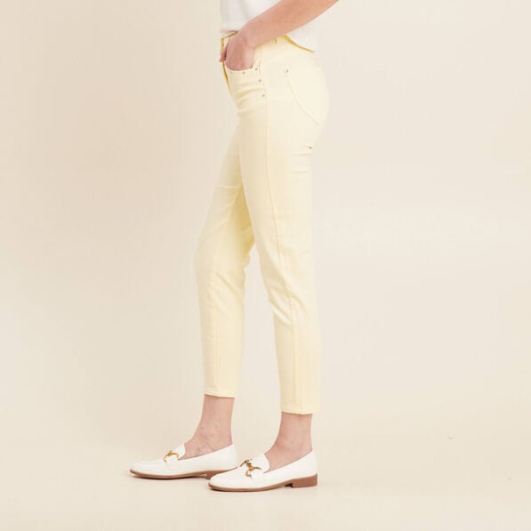 pantalon ajuste 78eme jaune clair femme Pantalon ajusté 7/8ème jaune clair femme