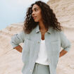 Blouson bas resserr&eacute; manches longue vert clair femme