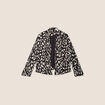 Veste en maille ajust&eacute;e col ch&acirc;le noir femme