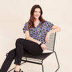 T-shirt manches courtes bleu femme
