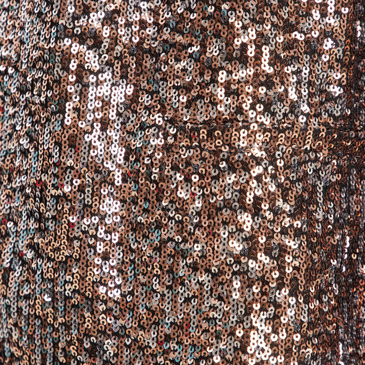 Veste col ch&acirc;le avec sequins couleur cuivre femme