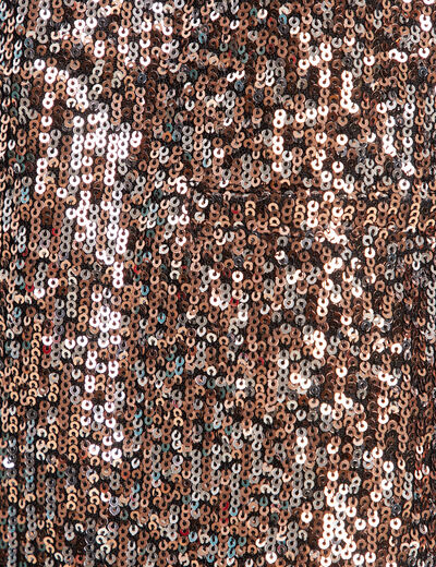 Veste col châle avec sequins couleur cuivre femme