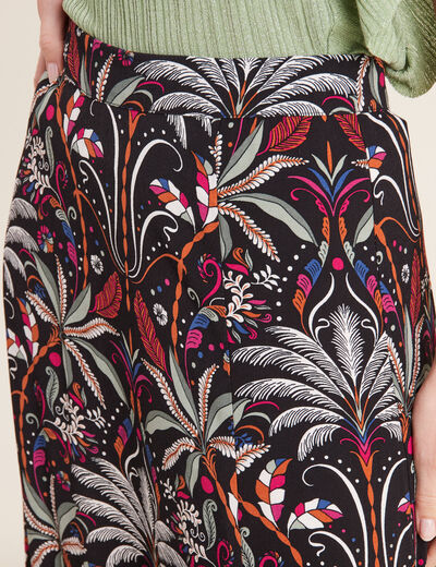 Jupe longue évasée noir femme