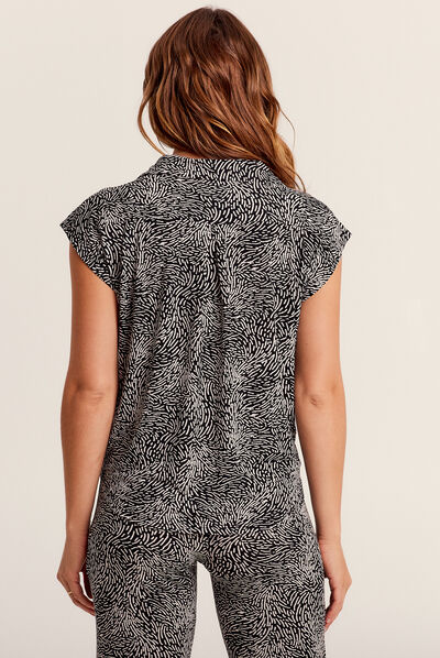 T-shirt manches courtes noir femme