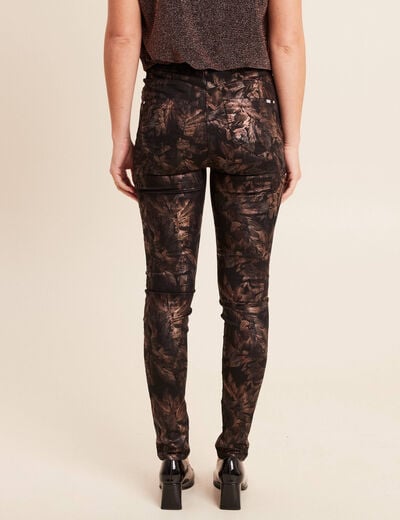 Pantalon ajust&eacute; noir femme