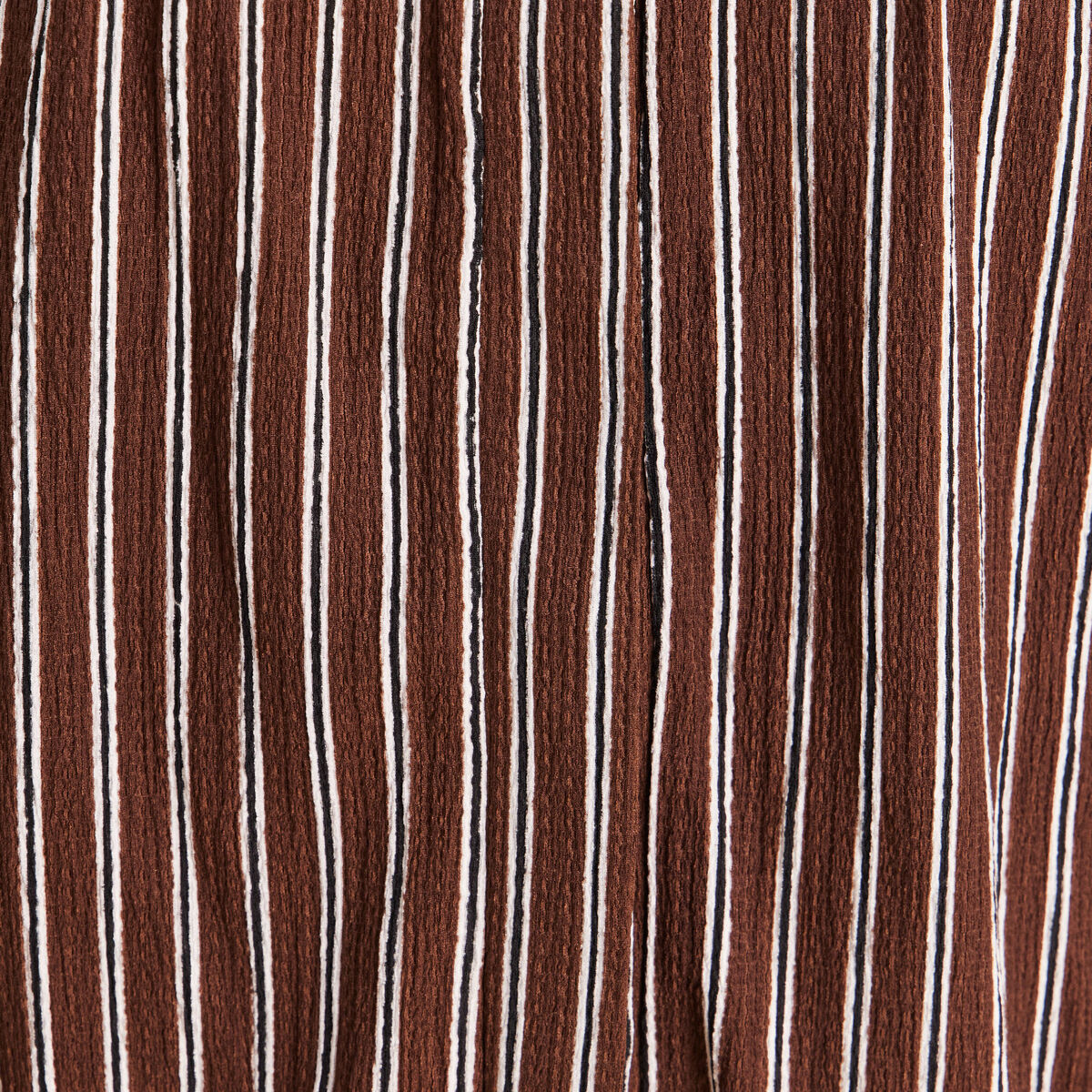 Blouse droite manches longues marron femme