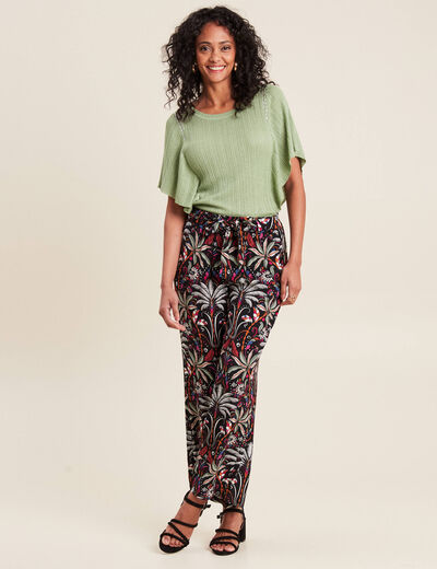 Pantalon flou noir femme