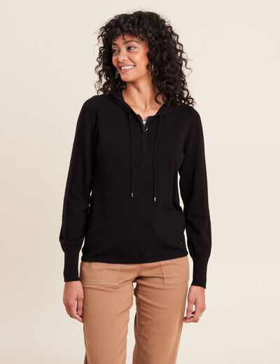 Sweat manches longues noir femme