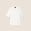 T-shirt manches coude ecru femme