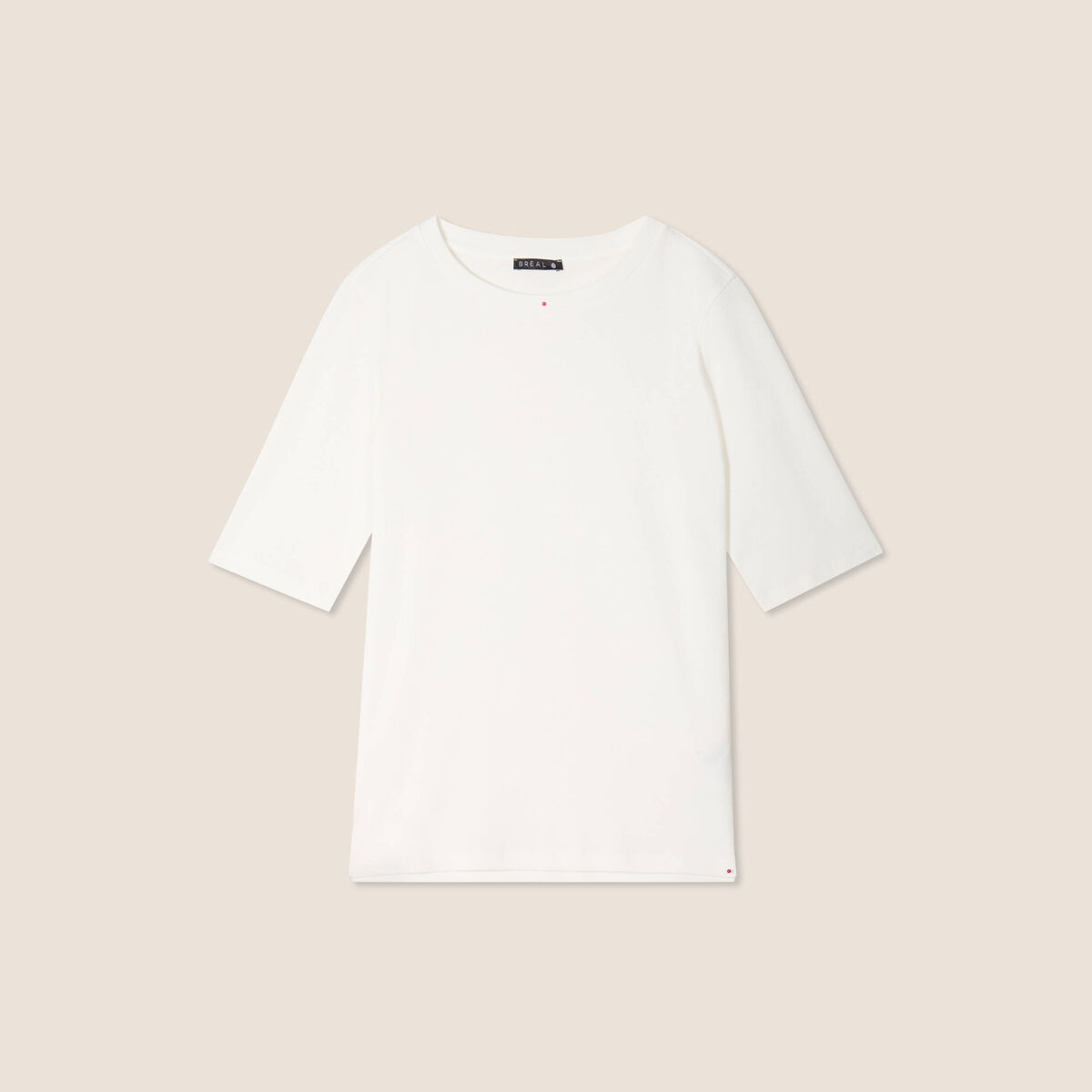 T-shirt manches coude ecru femme