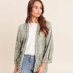 Kimono avec poches vert clair femme