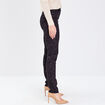 Pantalon ajusté denim noir femme