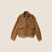 Veste ample col montant doubl&eacute;e marron fonc&eacute; femme