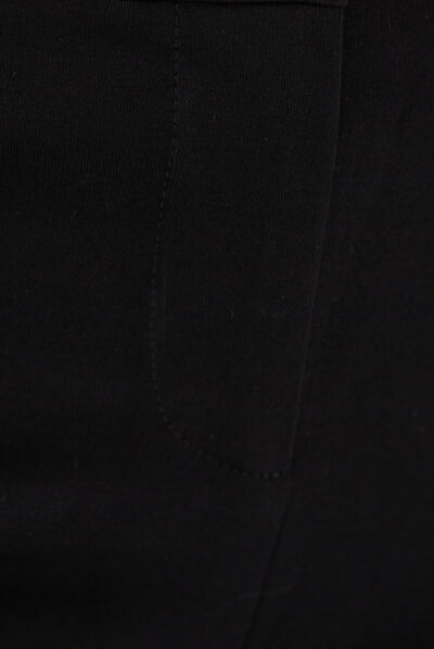 Pantalon ajusté taille basculée noir femme