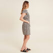 Robe droite zippée sable femme