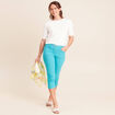 Pantacourt magique Le L&eacute;ger coupe droite vert turquoise femme